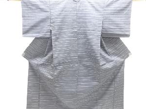 アンティーク　横段織り出し手織り紬着物